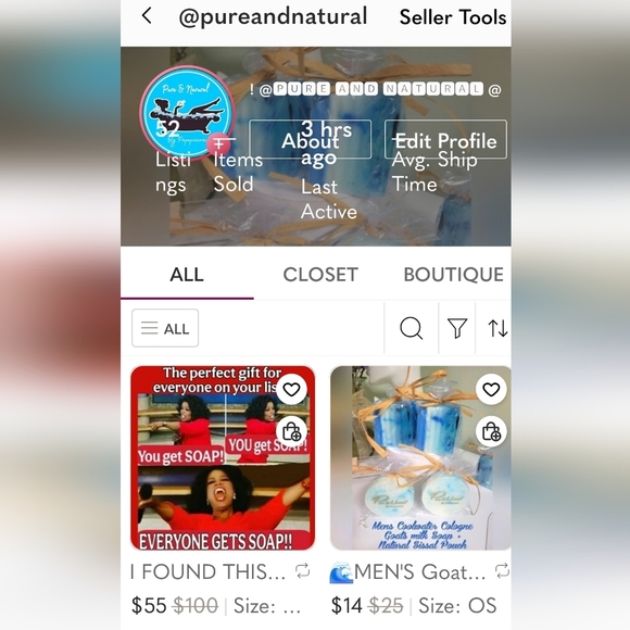Please Check Out My Other Closet @pureandnatural